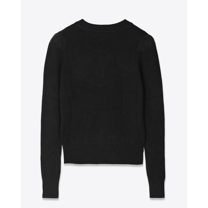 Pull Abelle Isabel Marant Étoile en coton et laine, logo brodé en argent. Vue de dos.