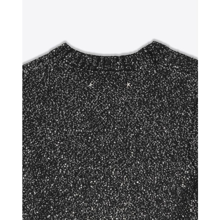 Pull manches longues à sequins Golden Goose. Vue détails dos. 