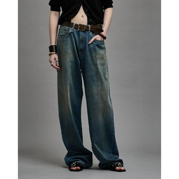 Jean large toile denim bleu vieilli D'arcy Loose R13. 