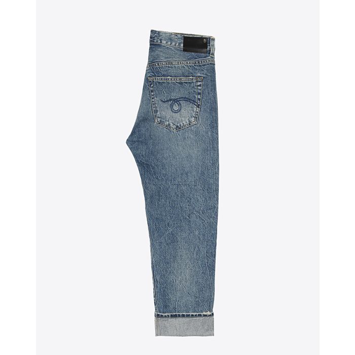 Jean Crossover Bleu Kelly R13 Denim. Profil.