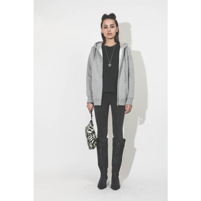 Ragdoll LA Oversized Hoodie W/Zip - Heather Grey