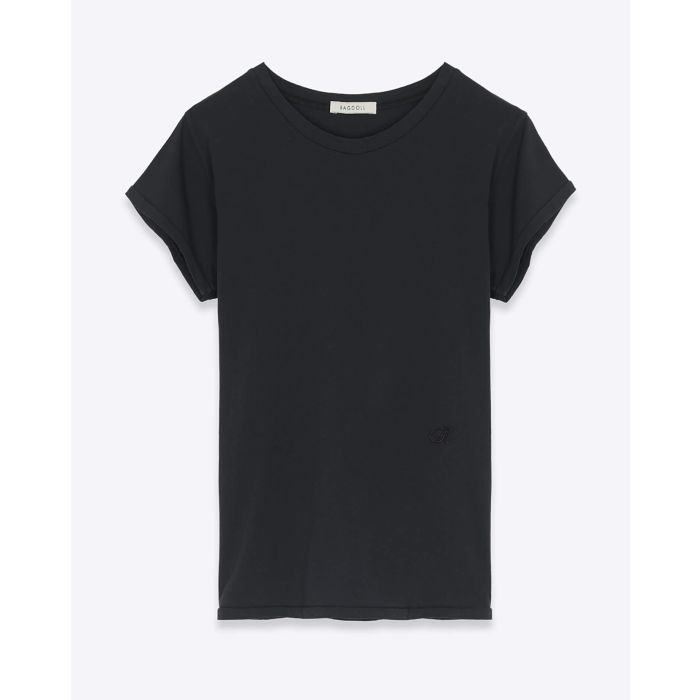 Tee-shirt noir en coton Vintage tee Ragdoll LA