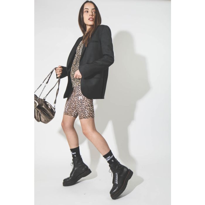Ragdoll LA Work Out Biker Shorts - Brown Leopard 