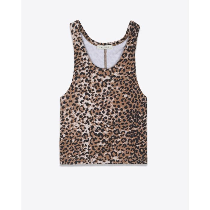 Ragdoll LA Work Out Tank - Brown Leopard