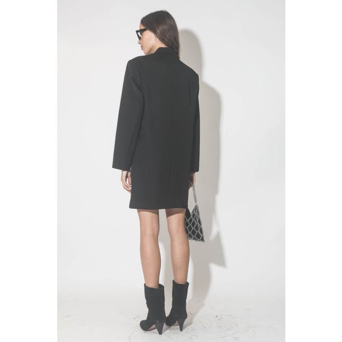 Robe courte esprit blazer noir Quinn Anine Bing. Porté de dos.