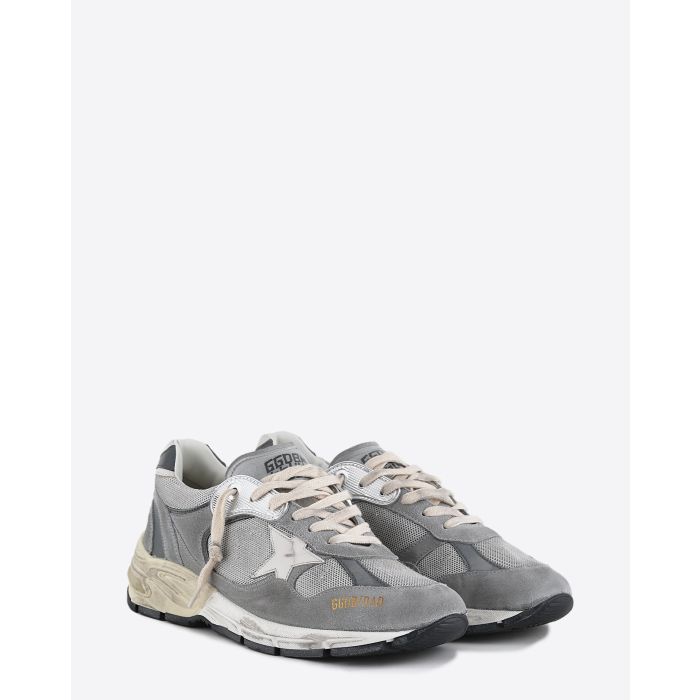 Sneakers Running Dad grise étoile blanche 60379 Golden Goose femme. Face.