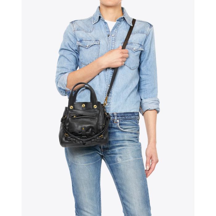 Jérôme Dreyfuss Sac Billy Nano Buffle Noir Brass