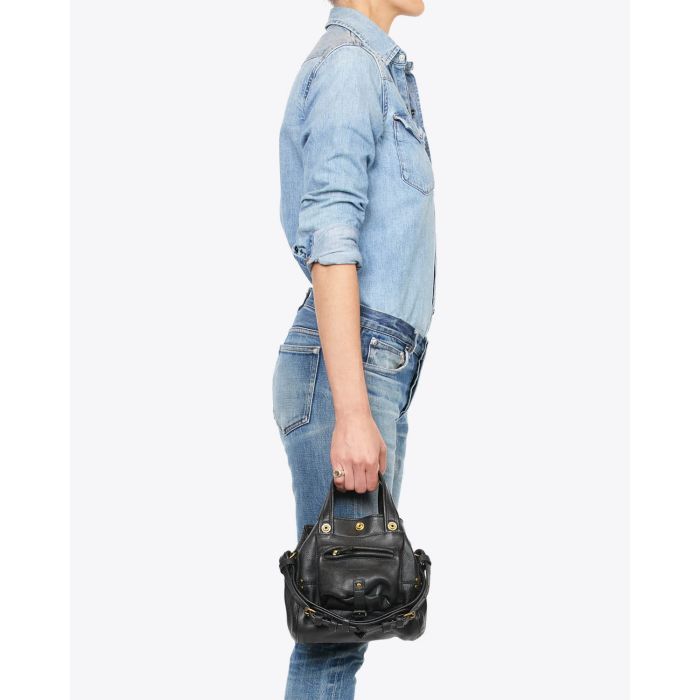 Jérôme Dreyfuss Sac Billy Nano Buffle Noir Brass