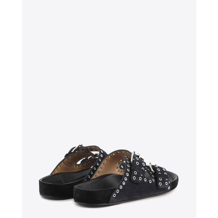 Isabel Marant chaussures Sandales Lennyo noires cloutées. Dos. 