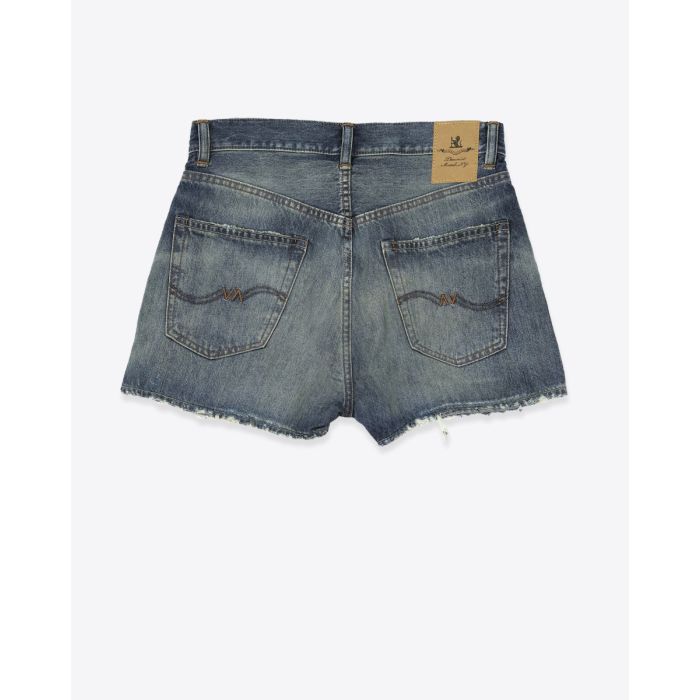Short Haisley Denimist en denim bleu délavé Esther Blue. Dos.