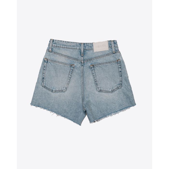 Mikuta Short Jean en denim Bleu