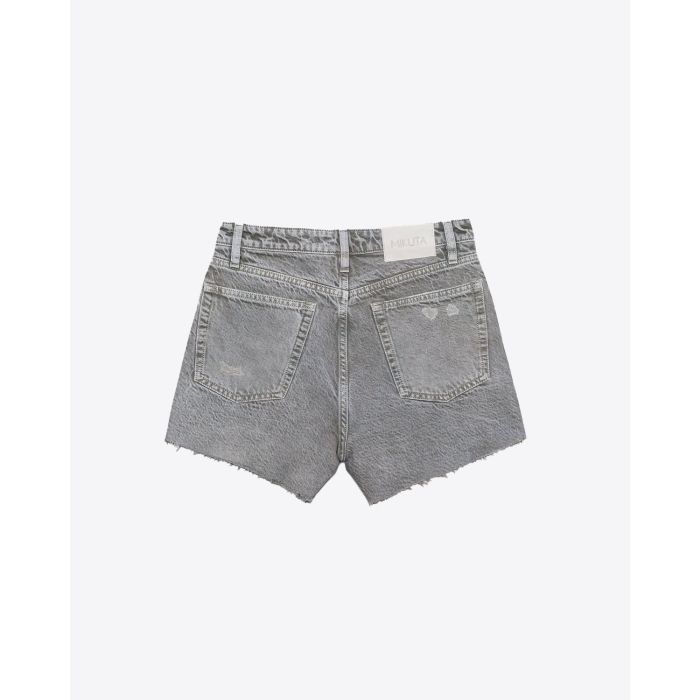 Mikuta Short Jean Khaki Délavé