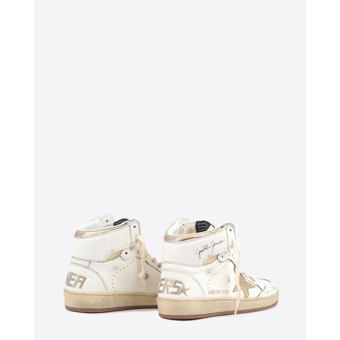 Golden Goose Femme Sky Star Blanc Or Foncé 11522