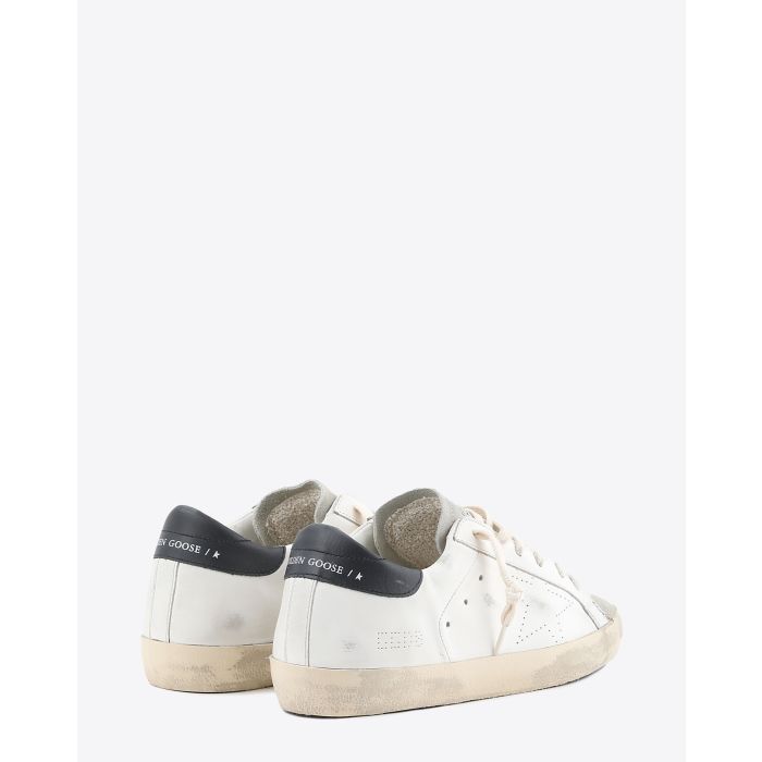 Sneakers Super Star femme en cuir blanc arrière noir 10220 Golden Goose arrière.