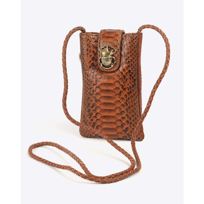 Claris Virot Etui A Telephone Marcus Python - Moka  