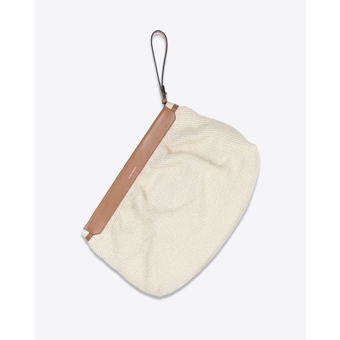 Isabel Marant Sacs Pochette Luzel Raffia - Natural Cognac  