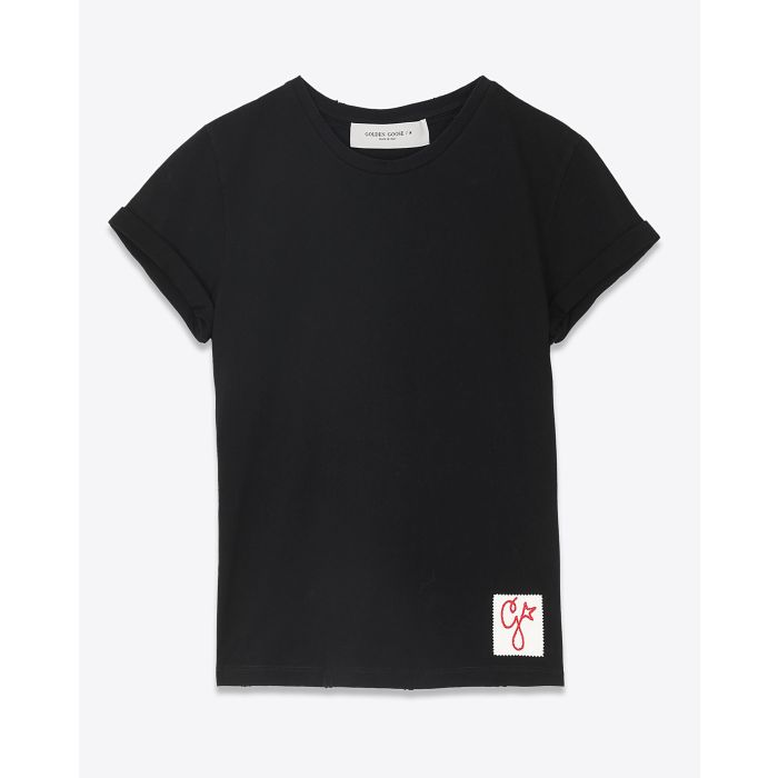 Golden Goose Tee-Shirt W'S Slim Distressed Vintage Black 90292