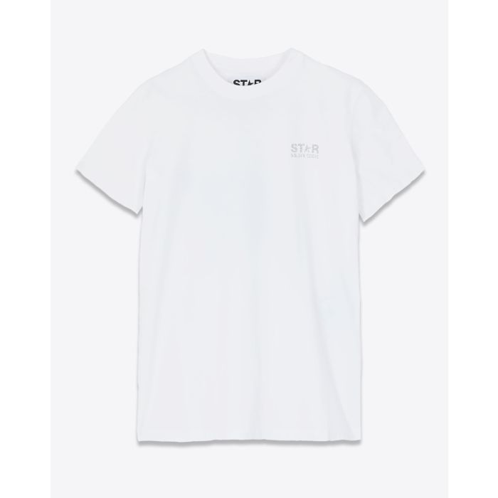 Tee-shirt Golden Goose Star W'S blanc et argent 