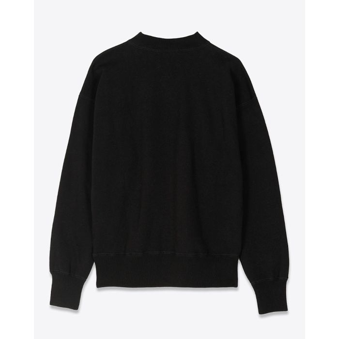 Sweat-shirt Moby Isabel Marant Étoile, logo noir clouté argenté. Vue de dos.