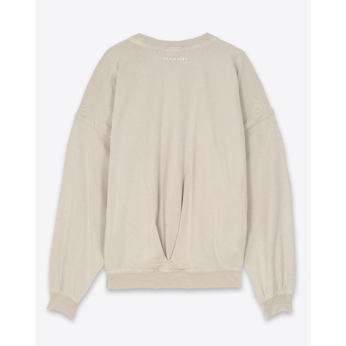 Sweatshirt Sauria Isabel Marant en coton drapé écru. Dos.