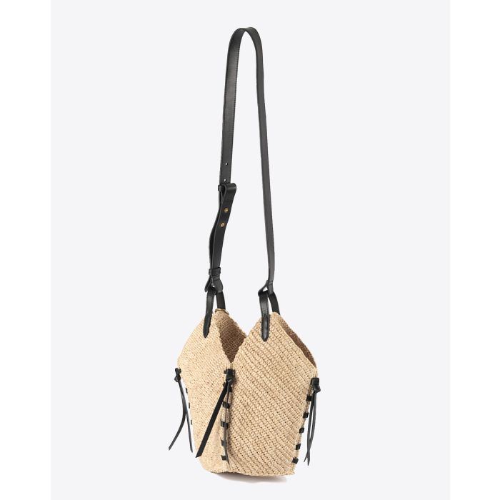Sac panier Tampa Mini Isabel Marant en raphia naturel. 