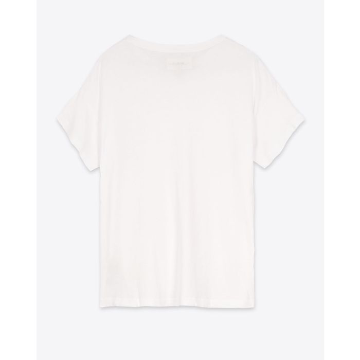 Tee-shirt manches courtes Boxy Crew The great en coton blanc. Vue dos. 