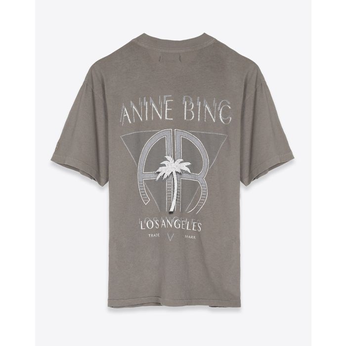 Anine Bing Ida Tee Palm - Washed Grey