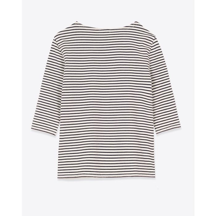 Tee-shirt marinière manches longues Elbow R13 en coton rayé. Vue dos. 