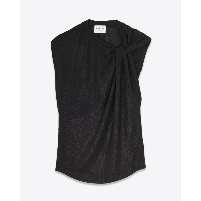 Tee-shirt manches courtes Naylor Isabel Marant Etoile noir.