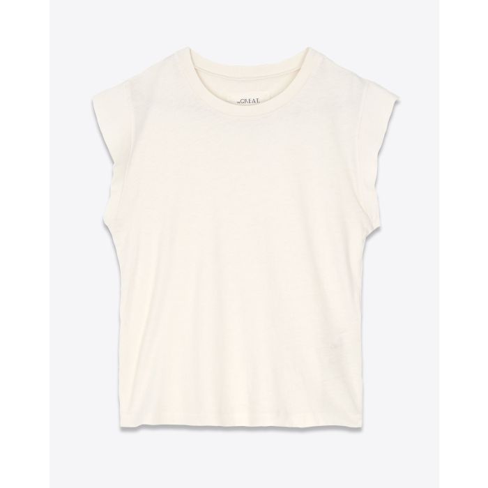 The Great Tee-Shirt Peak Shoulder Ecru