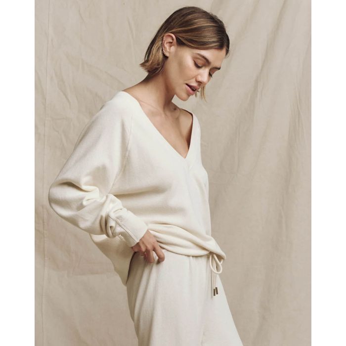 Sweatshirt Neck The Great  Blanc Délavé. 