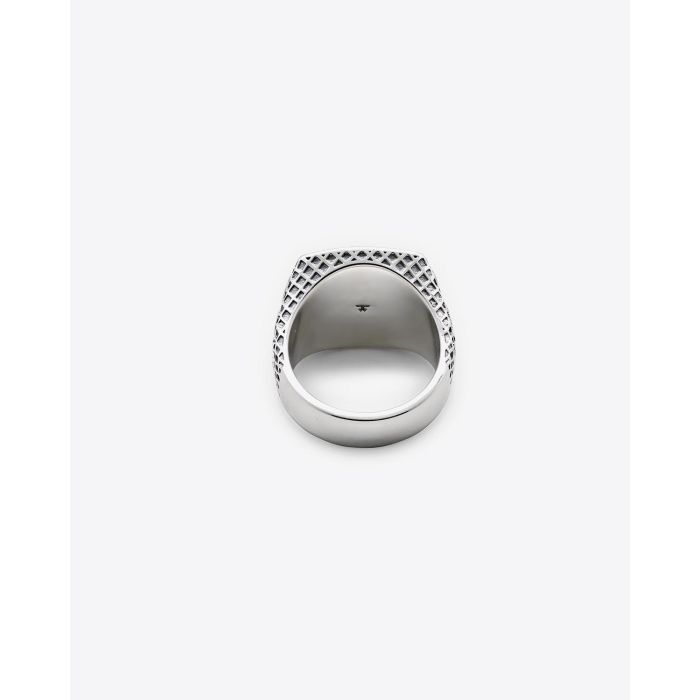 Bague chevalière en argent Champion Ring Crystal Eye Tom Wood Project.