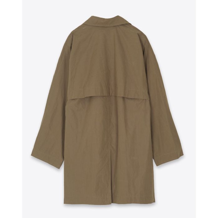 Trench Carlota Marant Etoile en coton et polyamide kaki. Vue de dos.