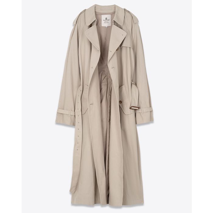Manteau Trench Denimist beige. Vue face. 
