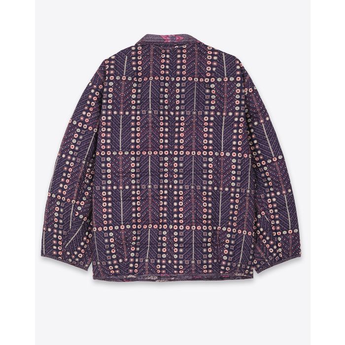 Veste manches longues Chancel Isabel Marant Etoile en coton violet. Vue dos. 