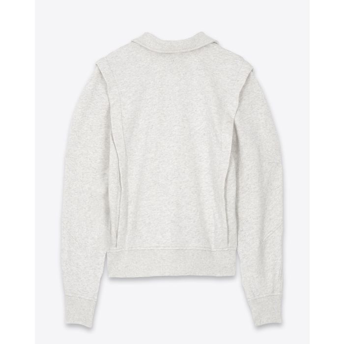 Veste Sweatshirt manches longues Madilia avec logo Isabel Marant écrue. Vue dos. 