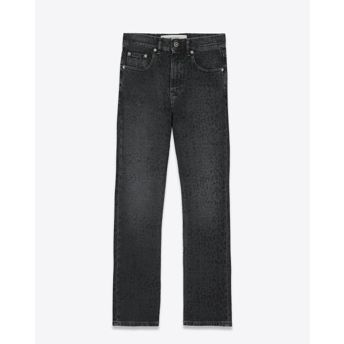 Golden Goose Jeans Cropped Flare en denim gris 