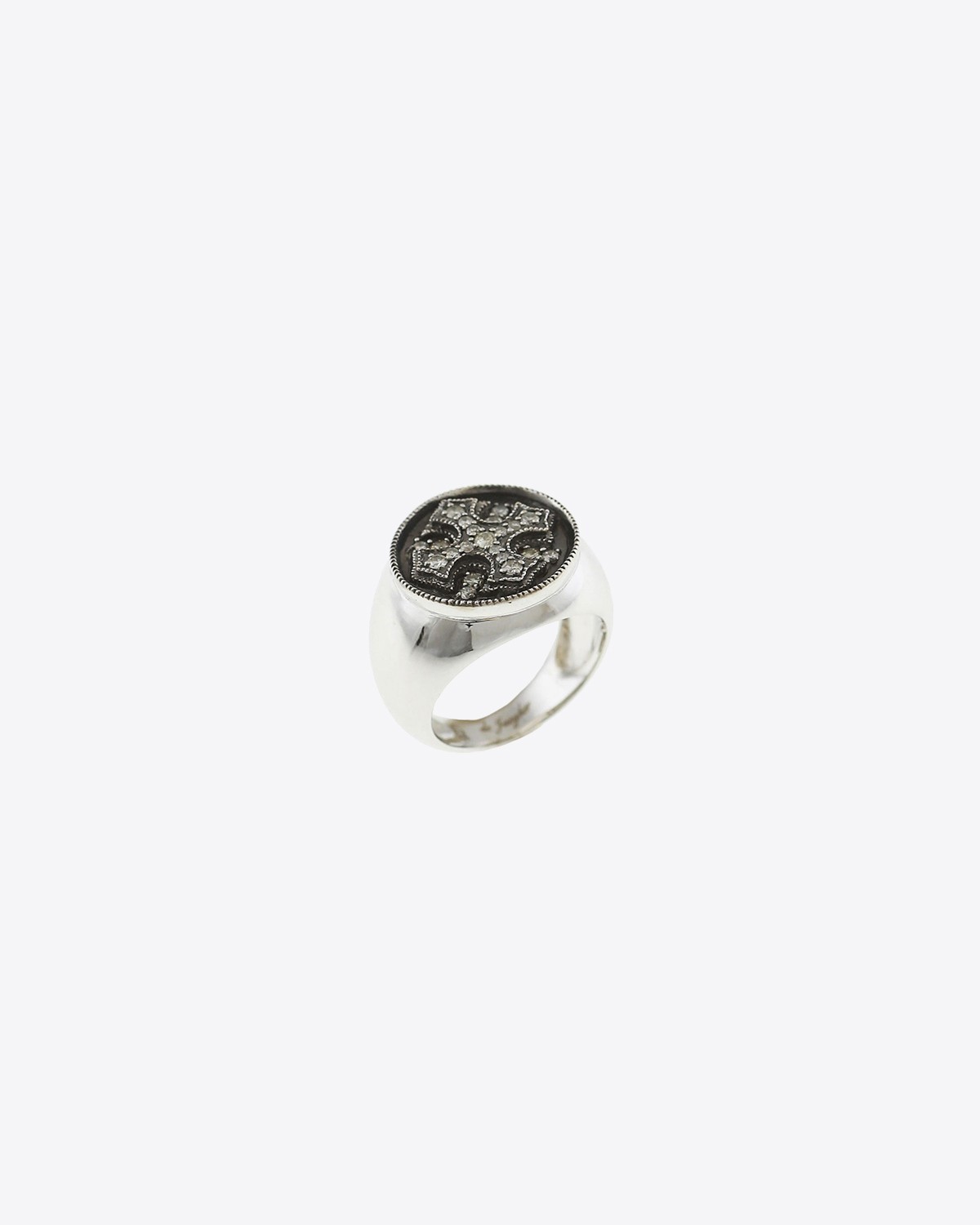 De Jaegher Bague Heaven CW – Argent Noirci et Diamants Blancs