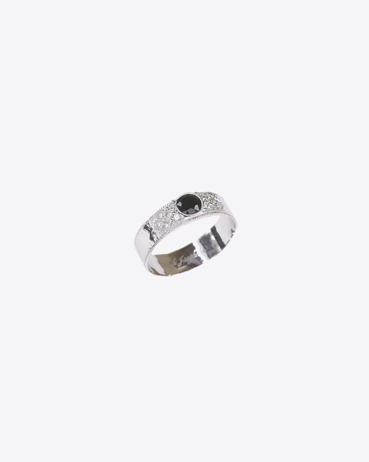 De Jaegher Bague Love Song – Argent Onyx et Diamants