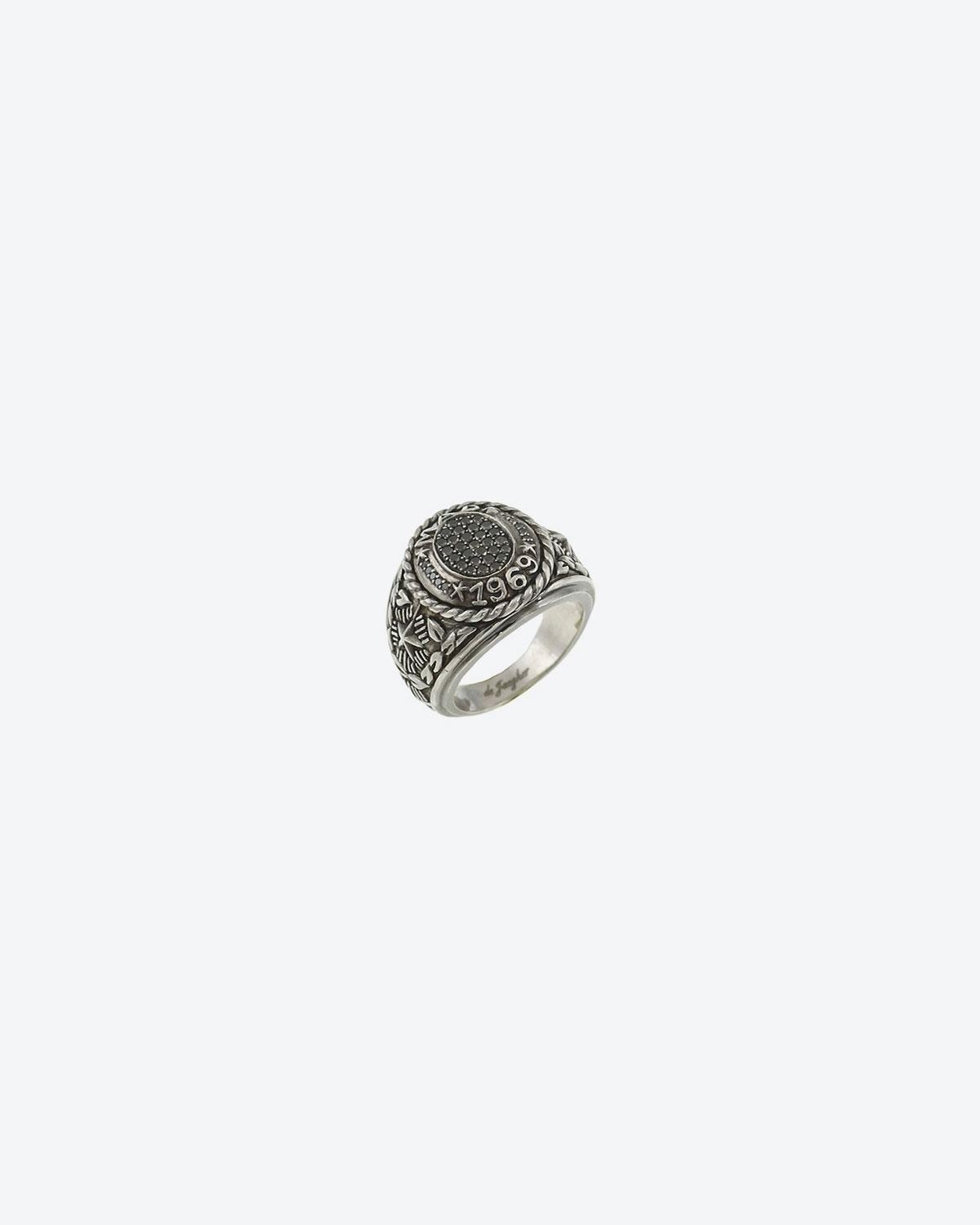 De Jaegher Bague Mad 1969 – Argent et Diamants Noirs