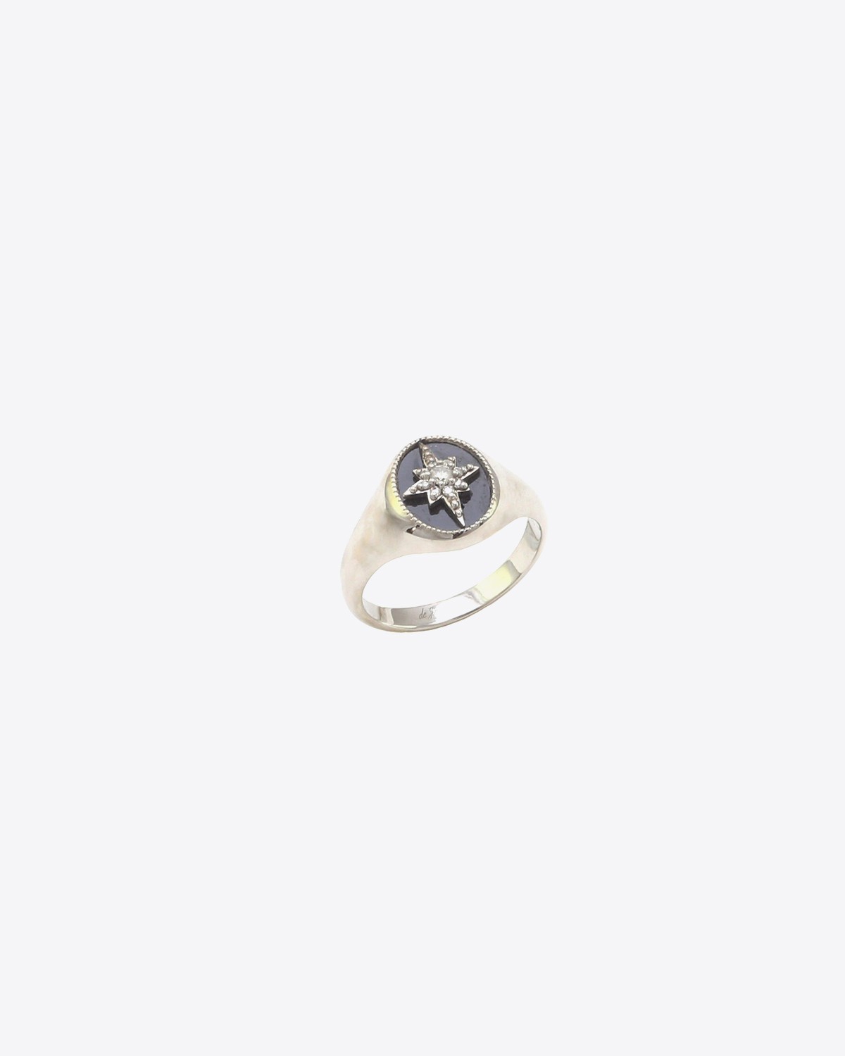 De Jaegher Bague Make a wish – Argent Fond Onyx et Diamants blancs