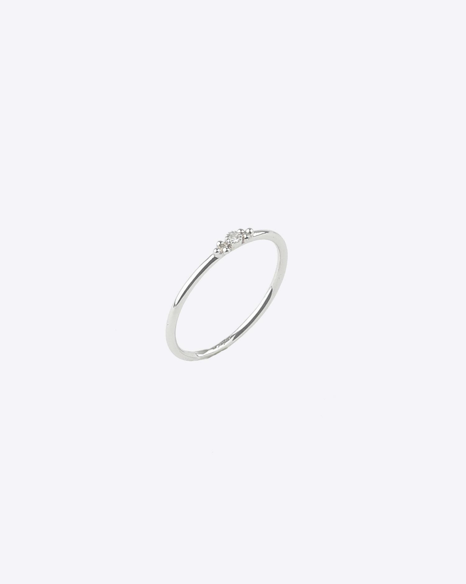 De Jaegher Bague Mini Sunny Bubbles – Argent et Diamant 1mm