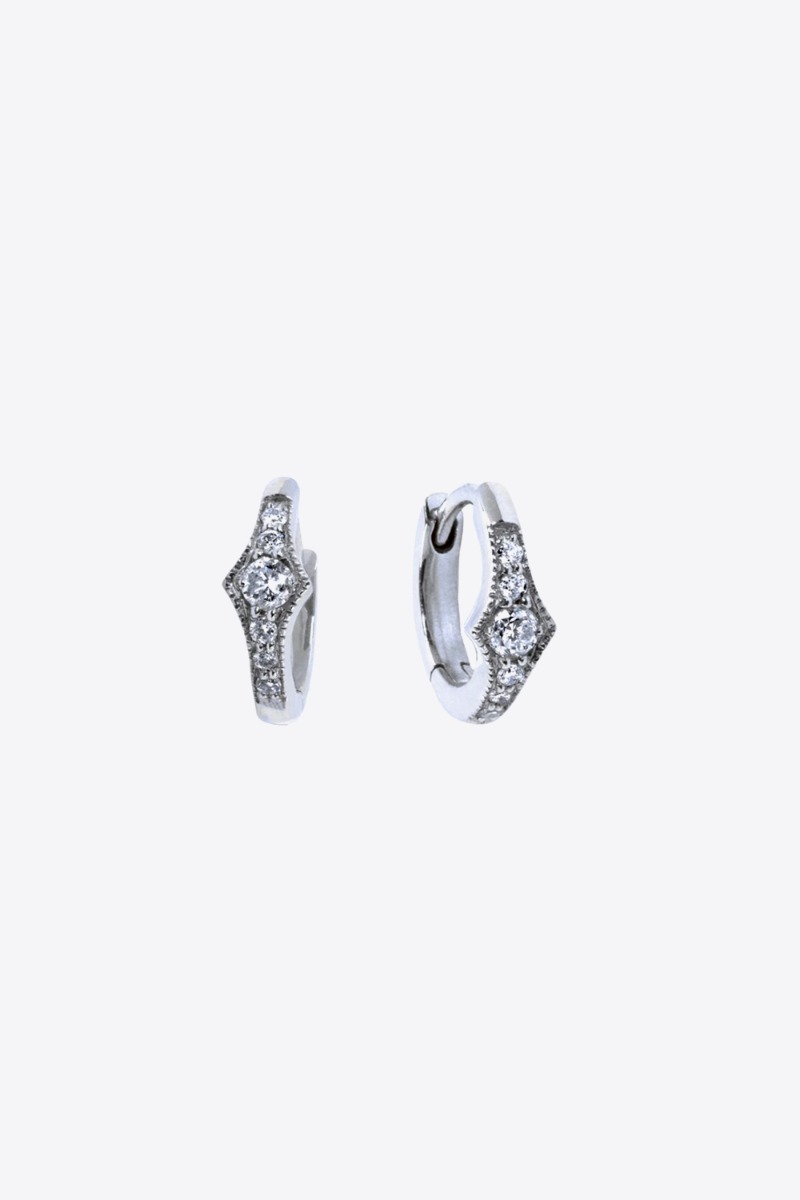 De Jaegher Mini Créole Spicy – Or Blanc et Diamants blancs