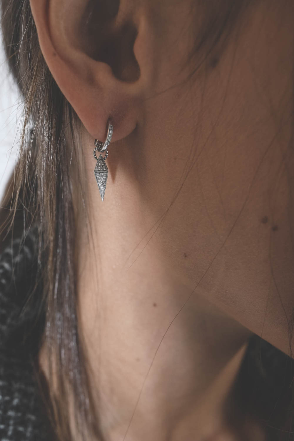 De Jaegher Mini Créole Light Side – Or Blanc et Diamants