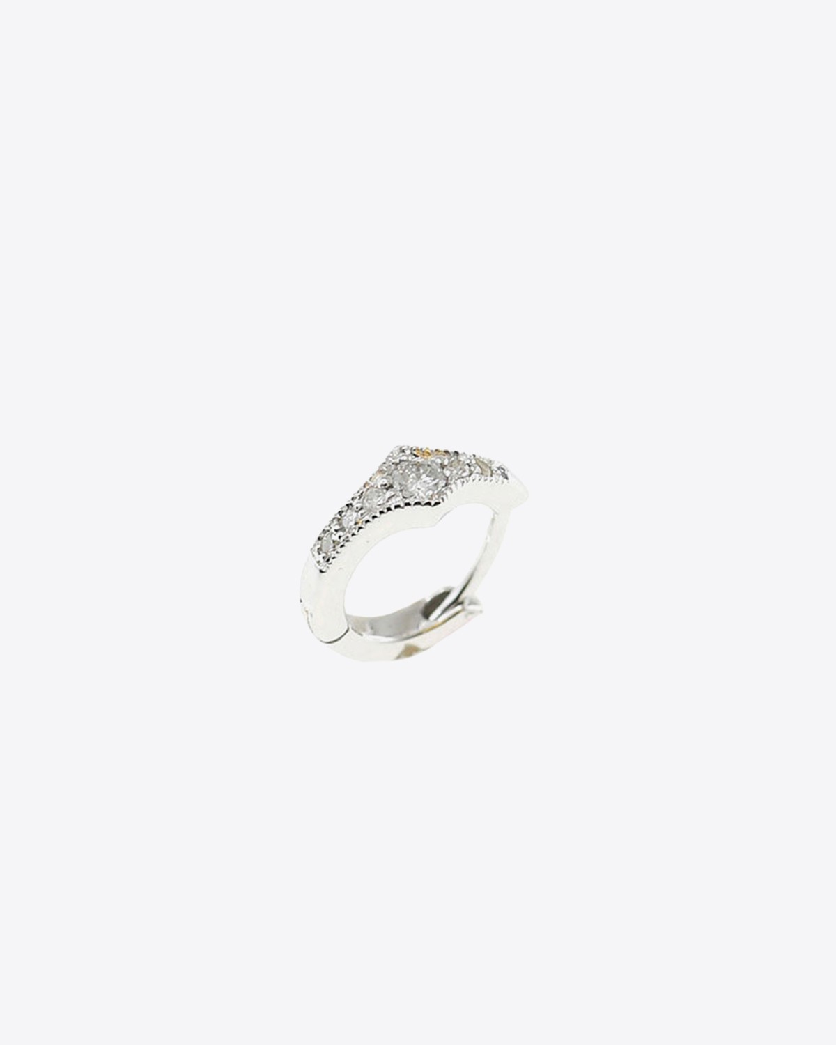 De Jaegher Mini Créole Spicy – Or Blanc et Diamants blancs
