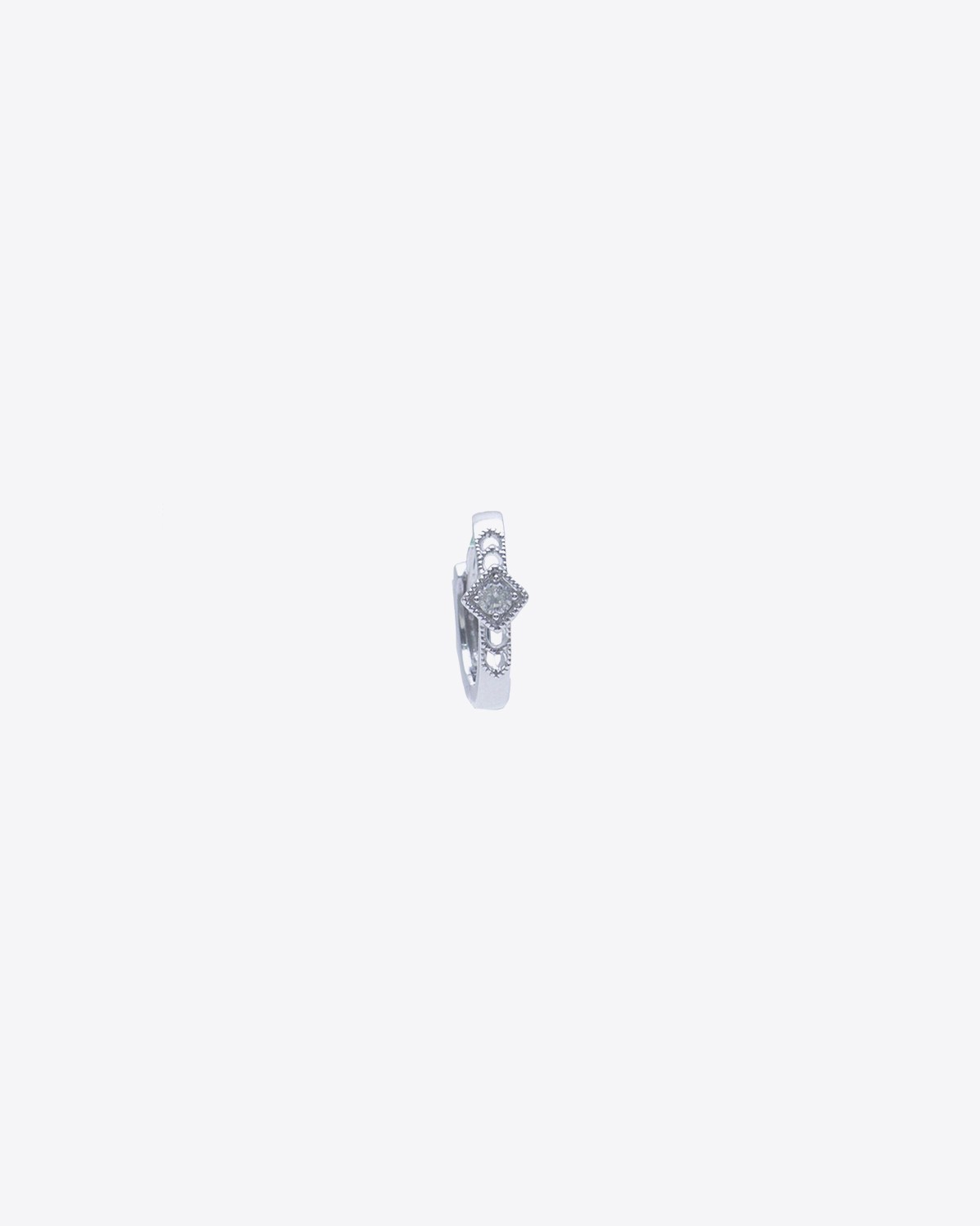 De Jaegher Mini Créole Indiana – Or Blanc et Diamants