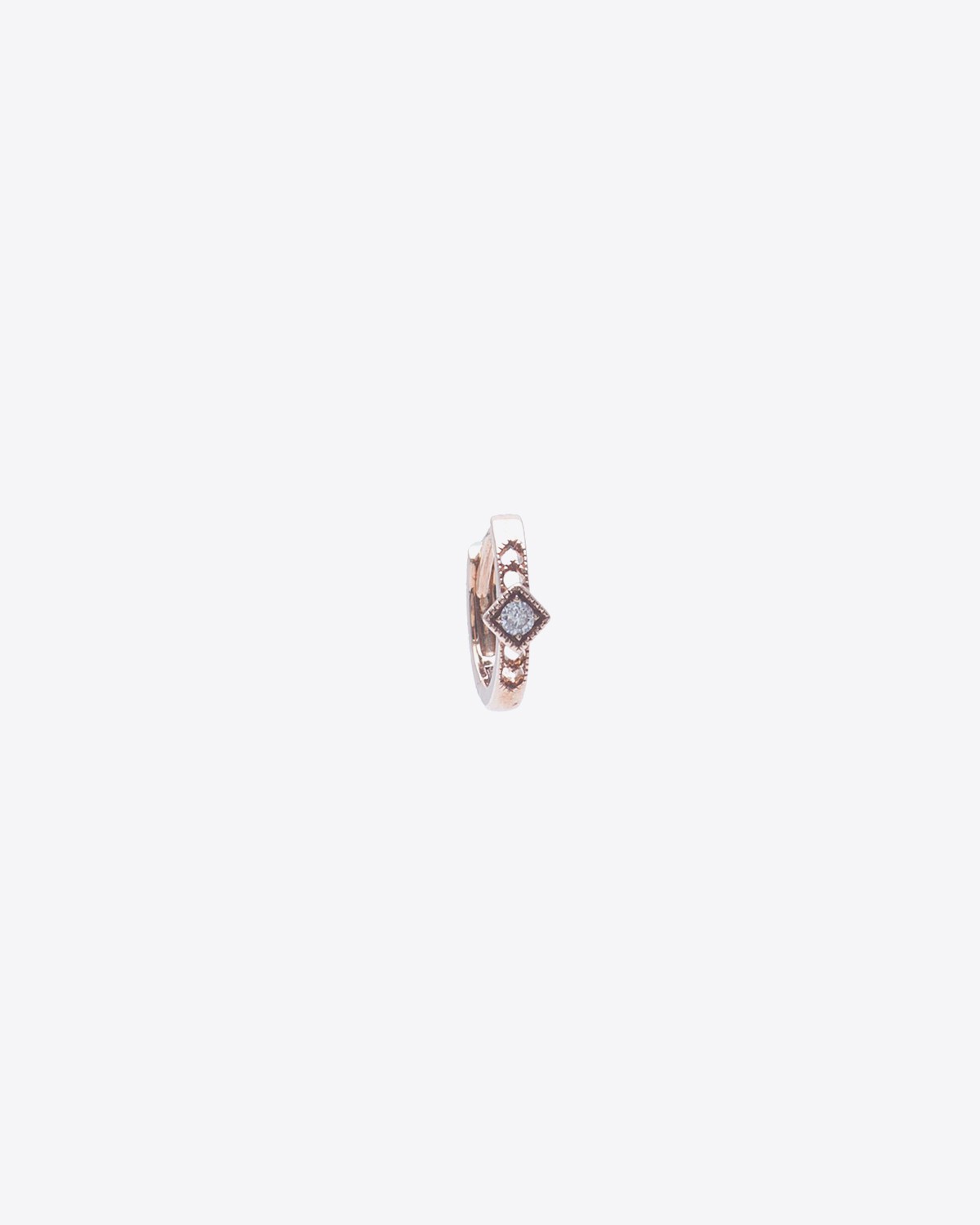 De Jaegher Mini Créoles Indiana – Or rose et Diamants