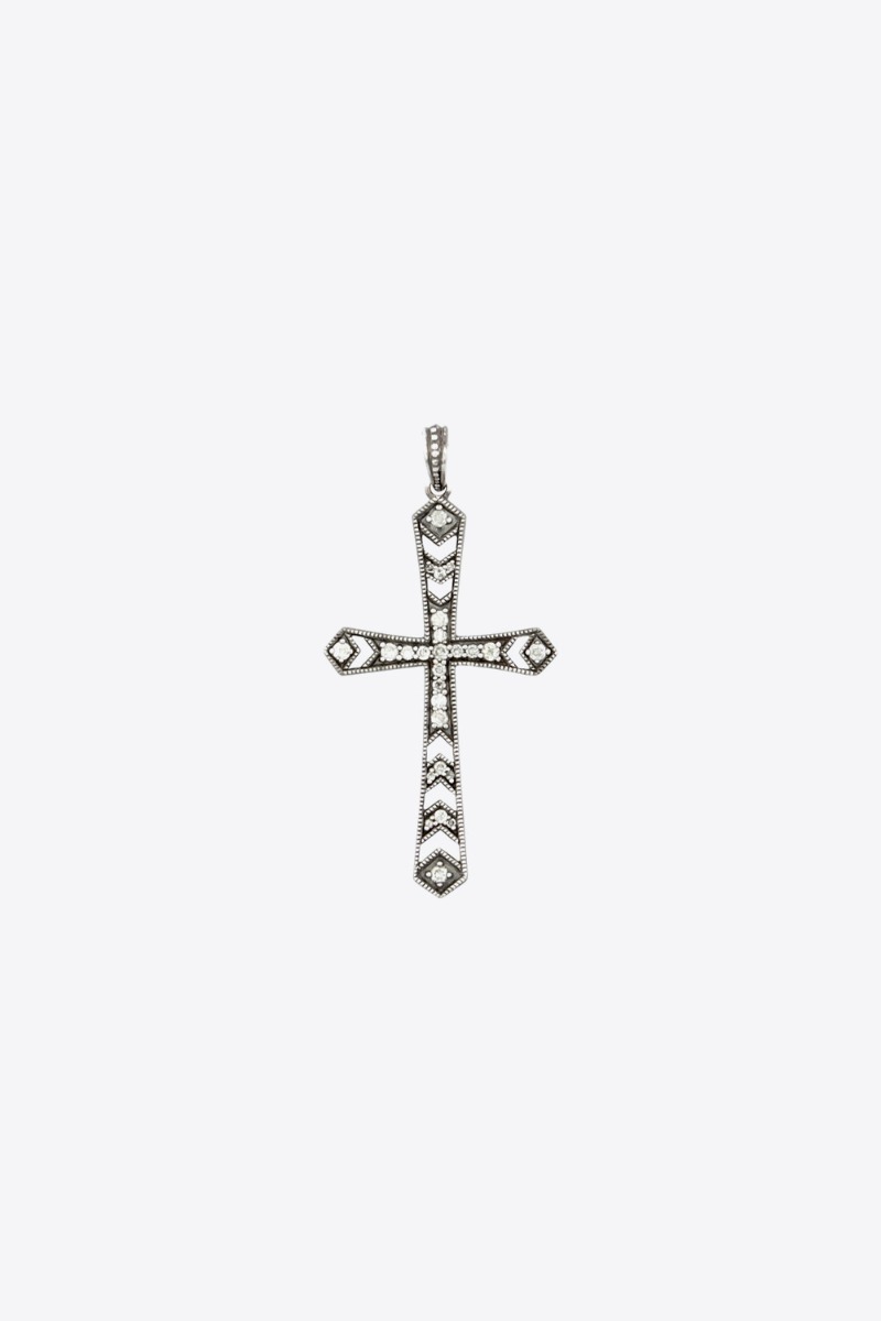 De Jaegher Pendentif Croix Seventh Heaven – Argent Noirci
