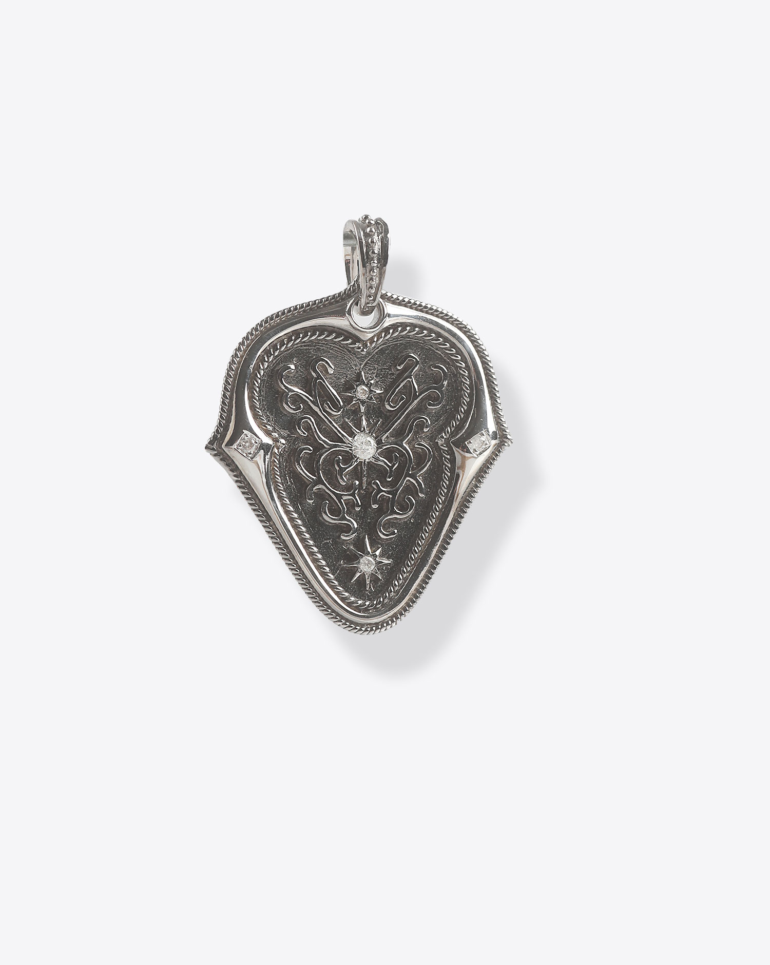 De Jaegher Pendentif Tribute To Jimi – Argent Noirci et Diamants