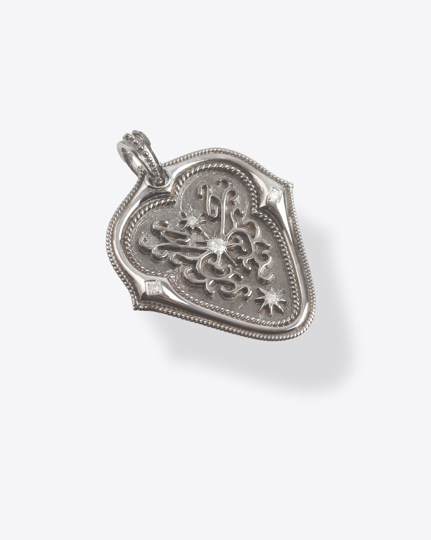De Jaegher Pendentif Tribute To Jimi – Argent Noirci et Diamants